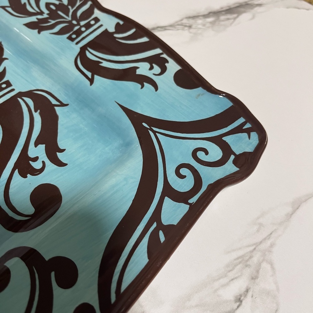 Damask china ceramic platter - Picture 3 of 6